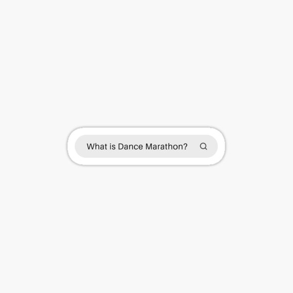 "What is Dance Marathon?" Sticker for Sale by saudm Redbubble