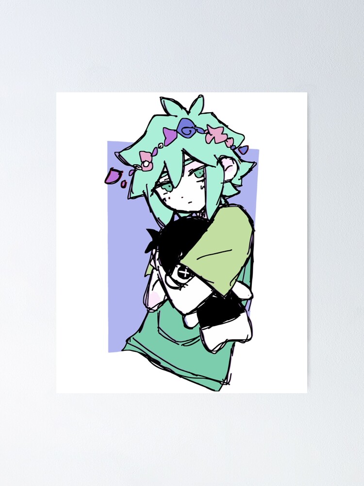 Omori Basil And Folower Sticker - Omori Basil And Folower Poster | Greeting  Card