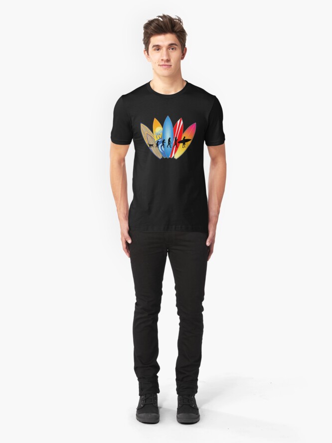 Alternative Ansicht von Surfer-Entwicklung Slim Fit T-Shirt