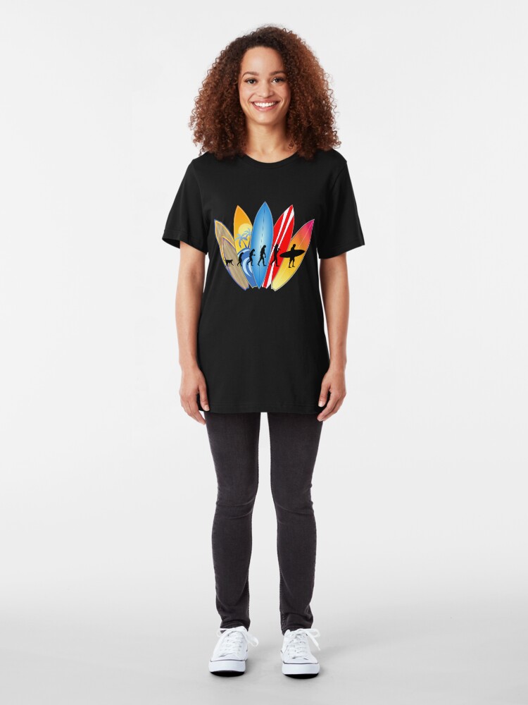 Alternative Ansicht von Surfer-Entwicklung Slim Fit T-Shirt