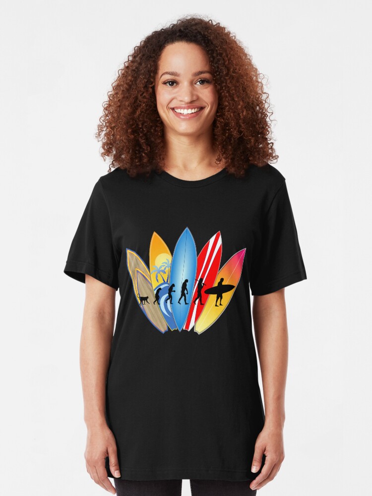 Alternative Ansicht von Surfer-Entwicklung Slim Fit T-Shirt