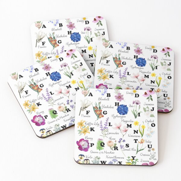 Item preview, Flower Alphabet designed and sold by Elenia Design.