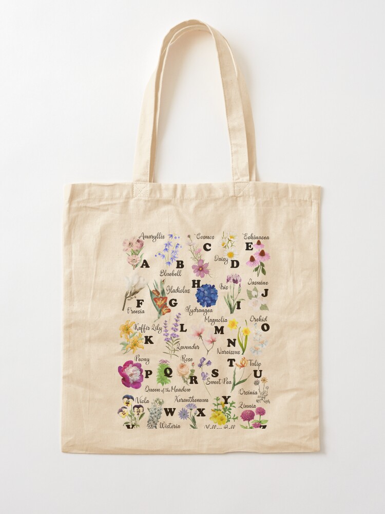 Stofftasche for Sale mit Blumen Alphabet von ArtlandStudio Redbubble