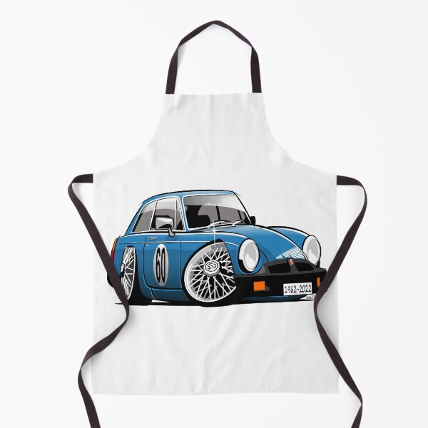 Item preview, MG MGB GT rubber bumper caricature blue designed and sold by car2oonz.