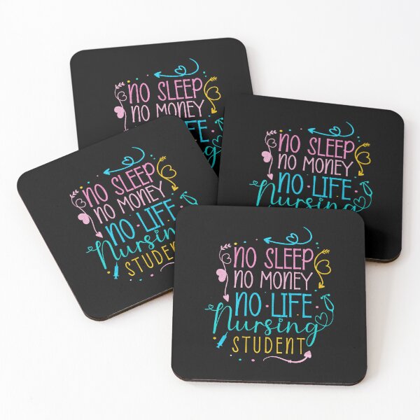 Item preview, Funny Nursing Student Memes, No Sleep No Money No Life Quote designed and sold by ZETTIF ⭐⭐⭐⭐⭐.