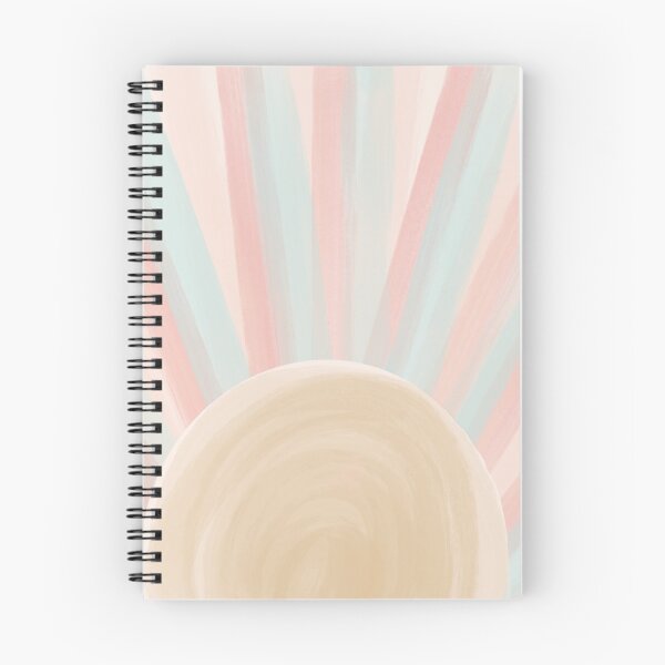 Aperçu de l'œuvre Coucher de soleil boho mignon, vacances, impression d'art, pastel, couleurs claires, décor, créée et vendue par Designed By Joey.