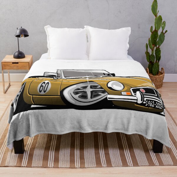 Item preview, MG MGB roadster caricature harvest gold designed and sold by car2oonz.