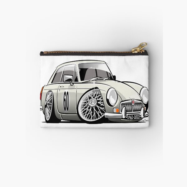 Item preview, MG MGB GT caricature white designed and sold by car2oonz.