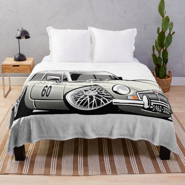 Item preview, MG MGB GT caricature white designed and sold by car2oonz.