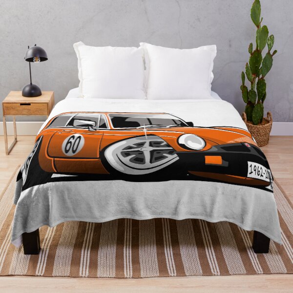 Item preview, MG MGB GT rubber bumper caricature blaze orange designed and sold by car2oonz.