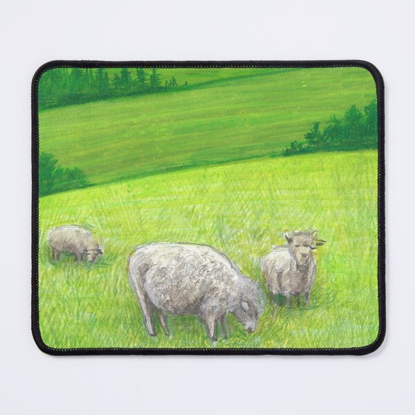Item preview, Farmland Field of Sheep designed and sold by ReneeDixonArt.