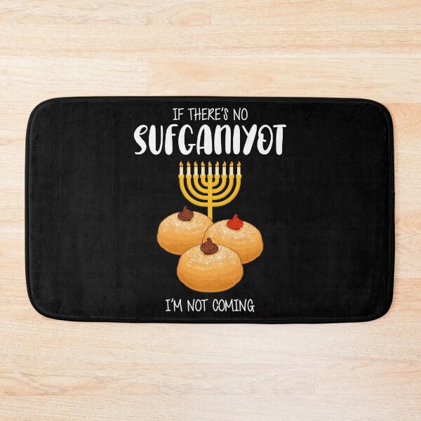 Item preview, Not Coming Hanukkah Food Menorah Sufganiyot print designed and sold by jakehughes2015.