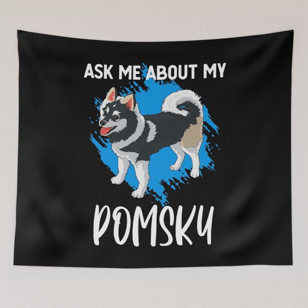 Item preview, Funny Ask Me About My Pomsky Pet Dog Owners graphic designed and sold by jakehughes2015.