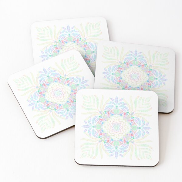 Item preview, Echeveria Lithops pastel mandala no background designed and sold by OopsieWeArted.