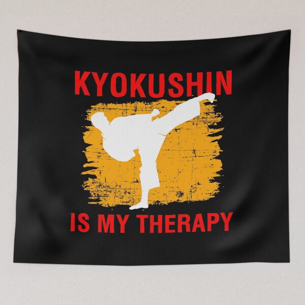 Item preview, Kyokushin Is My Therapy Martial Arts Karate Quote print designed and sold by jakehughes2015.
