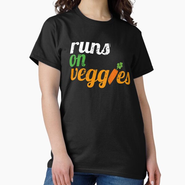 Item preview, Runs on Veggies | Vegan T-Shirt  designed and sold by VEGANDOCK.
