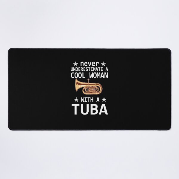 Item preview, Tuba Player Gift, never underestimate a cool woman with a tuba Tubaist Funny Musician Band Gift Funny Rude Offensive saying, designed and sold by joygift369.