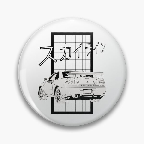 Item preview, GT-R Skyline Manga Style Kanji designed and sold by abandonmerch.