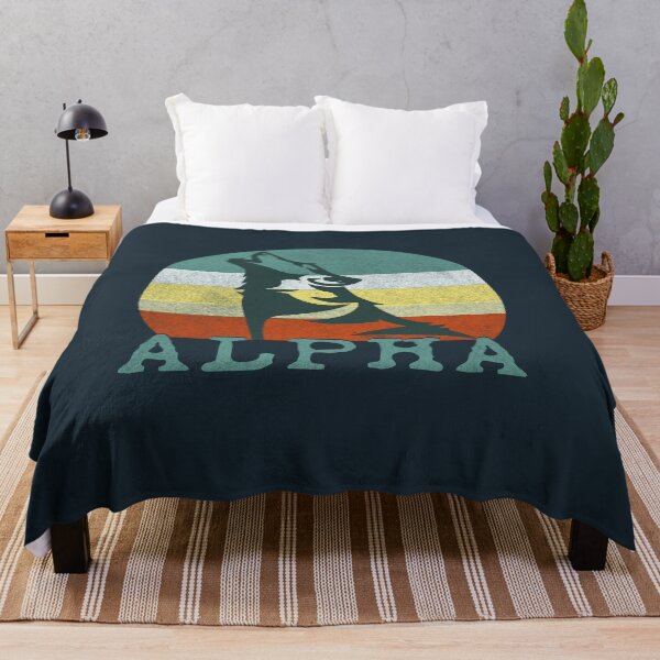Item preview, Alpha Male Wolf Surrounded by Betas Retro Sunset Vintage designed and sold by checkertonetees.