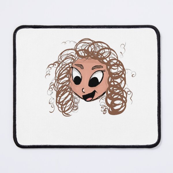 Item preview, Cartoon Curly Haired Girl designed and sold by CaffeinatedCow.