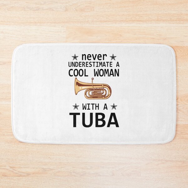 Item preview, Tuba Player Gift, never underestimate a cool woman with a tuba Tubaist Funny Musician  Band Gift  Funny Rude Offensive saying, designed and sold by joygift369.
