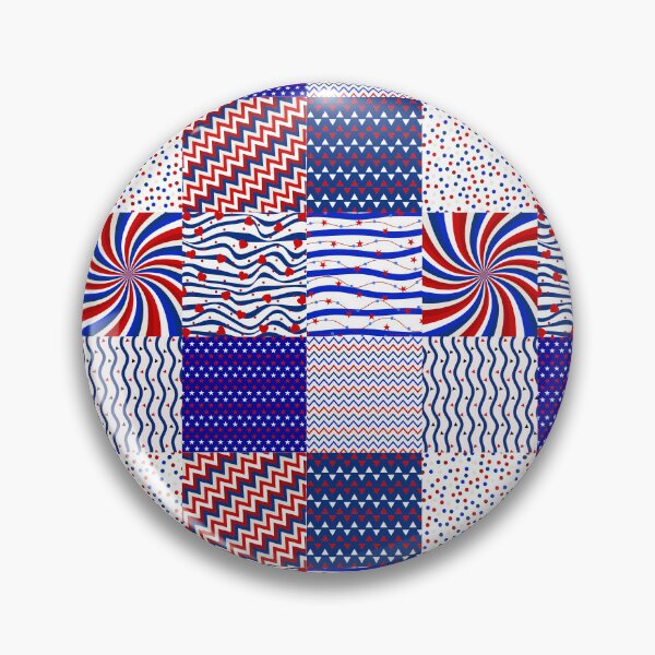 Item preview, Blue and Red Geometric Pattern designed and sold by Printedarts.