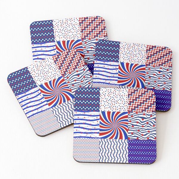 Item preview, Blue and Red Geometric Pattern designed and sold by Printedarts.