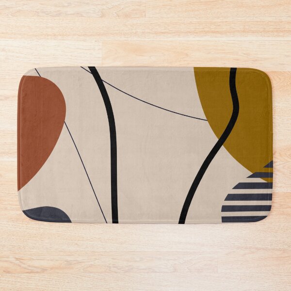 Item preview, Mid century modern minimalistic abstract earthy tone designed and sold by lalashellsArt.