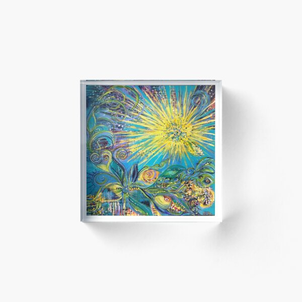 Burst of Light Acrylic Block