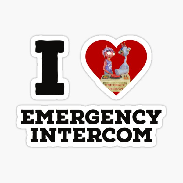 i heart emergency intercom Sticker