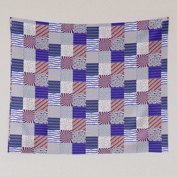 Item preview, Blue and Red Geometric Pattern designed and sold by Printedarts.