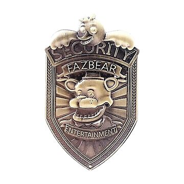 FNAF Security Badge Sticker for Sale by blinkgirlie