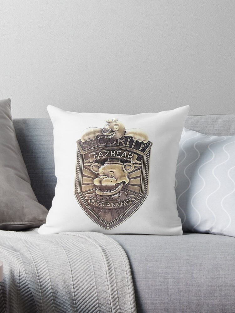 FNAF Security Badge Throw Pillow for Sale by blinkgirlie