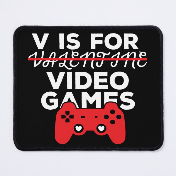 Item preview, v is for video games valentines day designed and sold by Yanbus.