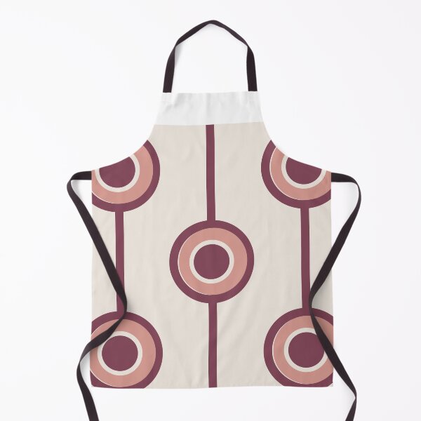 Item preview, 60s 70s Vintage Retro Groovy Hippie Circle Classic Rust Pale Peach White designed and sold by fairy-taler.
