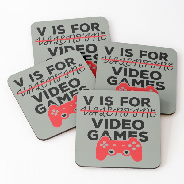Item preview, v is for video games valentines day designed and sold by Yanbus.
