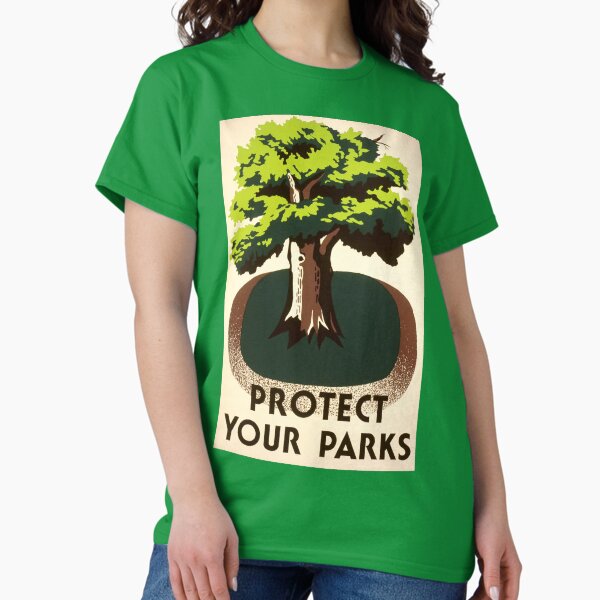 Item preview, Restored Vintage 1930s WPA "Protect Your Parks" Poster Print designed and sold by Vintage Poster Supply Company.