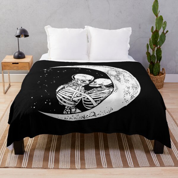Item preview, Skeleton Kissing Silhouette Moon Valentine Skull Funny Women designed and sold by mchargue12.