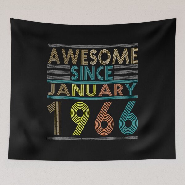 Item preview, Awesome Since January Born In 1966 Vintage 56th Birthday  designed and sold by mchargue12.