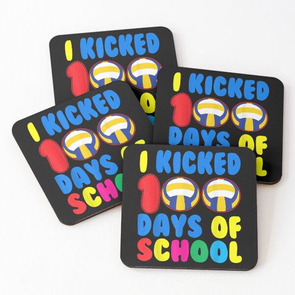 Item preview, I Kicked 100 Days Of School Volleyball Sports Boys Kids Gift  designed and sold by mchargue12.