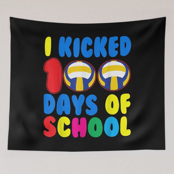Item preview, I Kicked 100 Days Of School Volleyball Sports Boys Kids Gift  designed and sold by mchargue12.
