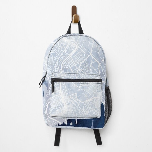 Item preview, Rome Skyline & Map Watercolor Navy Blue, Print by Zouzounio Art designed and sold by zouzounioart.