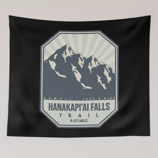 Aperçu de l'œuvre Hanakapi'ai Falls Trail Hawaii Hiking Trail créée et vendue par Friday NightCo.