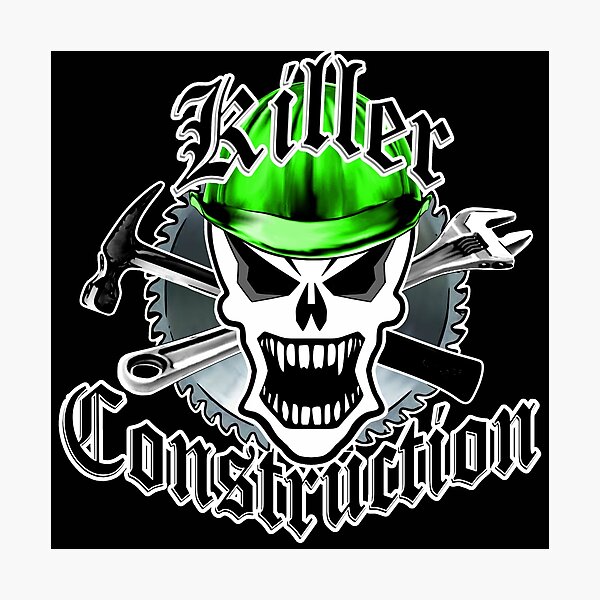 Item preview, Construction Skull: Killer Construction Green 2.2 designed and sold by sdesiata.