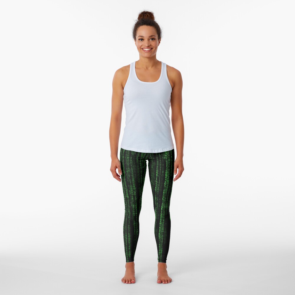 Matrix Code Pattern Leggings