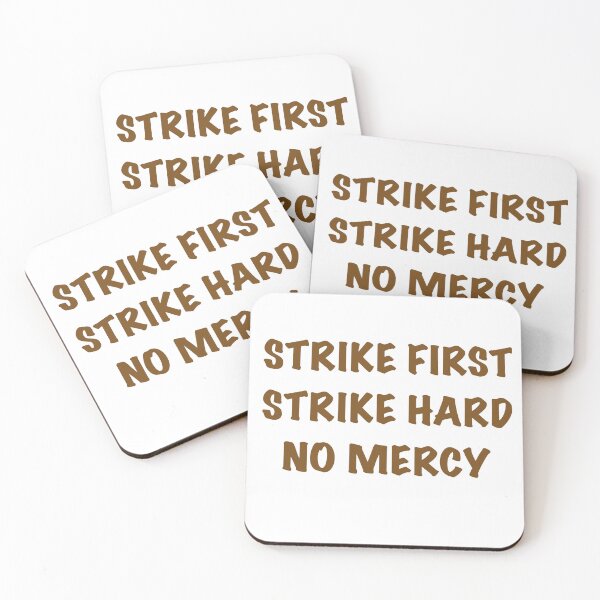 Item preview, Cobra Kai “Strike First, Strike Hard, No Mercy” designed and sold by Reagan McKenzie.