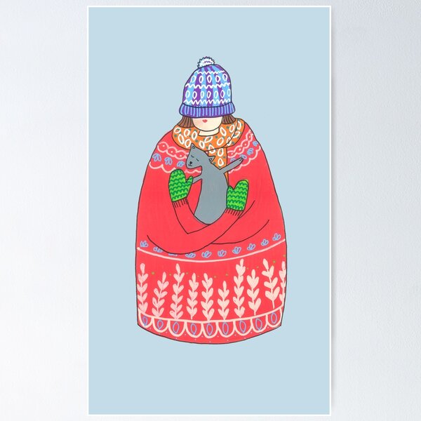 Item preview, Girl with a tiny dog designed and sold by DoodlesAndStuff.