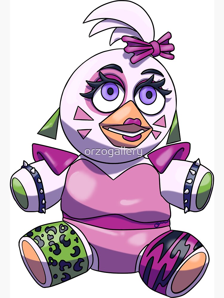 Glamrock Chica Plushie Fnaf Security Breach Magnet For Sale By Orzogallery Redbubble 