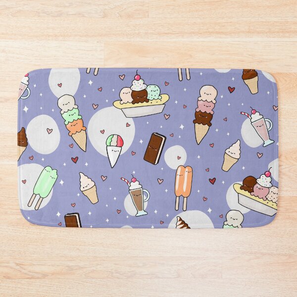 Item preview, Cutesy Ice Cream Pattern Midnight Blue designed and sold by Maple Design Studio.