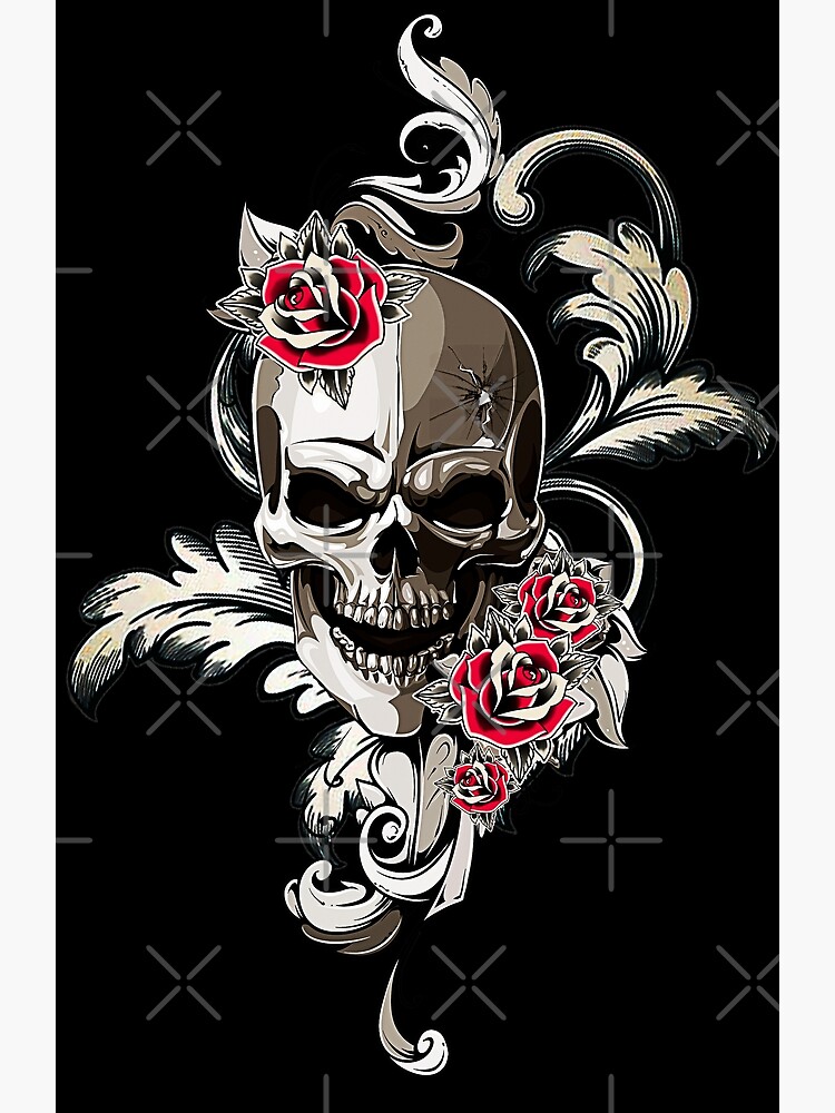 Skull Tattoo Cross Machine Vector Emblem Stock Vector (Royalty Free)  1149298331 | Shutterstock
